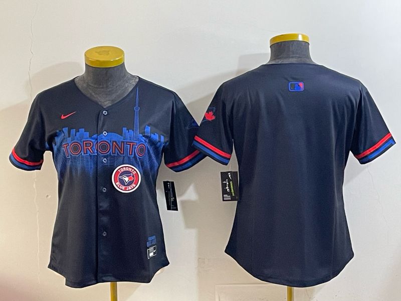 Women 2025 Toronto Blue Jays Blank black Joint Name Nike MLB Jersey style 008
